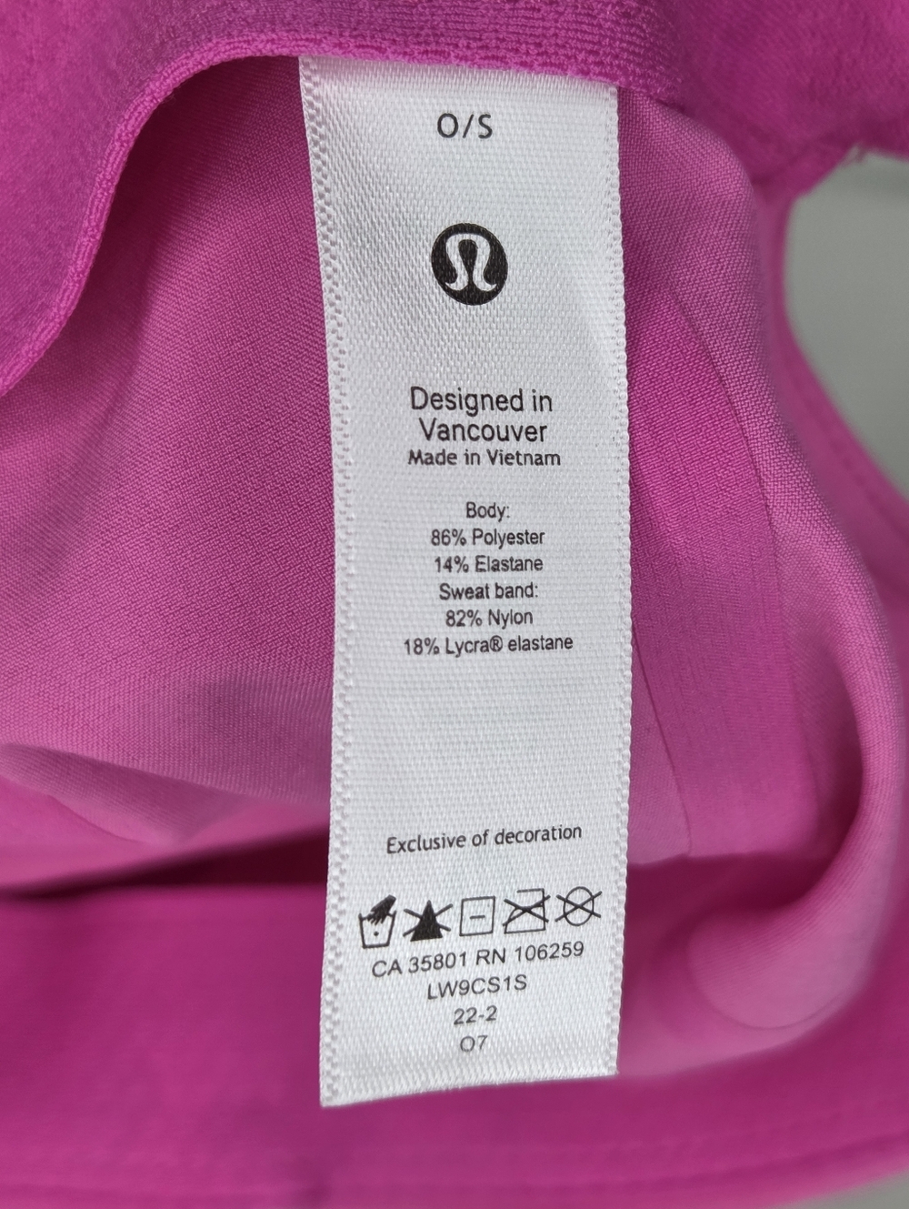 lululemon athletica OS Hot Pink Fast And Free Running Hat W/Adjustable Strap Cap - Picture 10 of 10